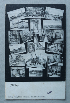 AK Altötting / 1905 / Mehrbildkarte / Gasthaus / Kapellplatz / Gnadenbild